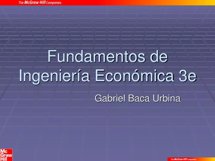 fundamentos de ingenier a econ mica 3e