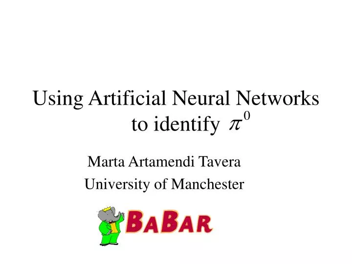 using artificial neural networks to identify