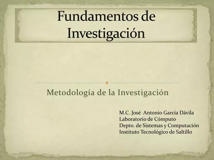 fundamentos de investigaci n