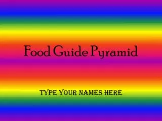 food guide pyramid
