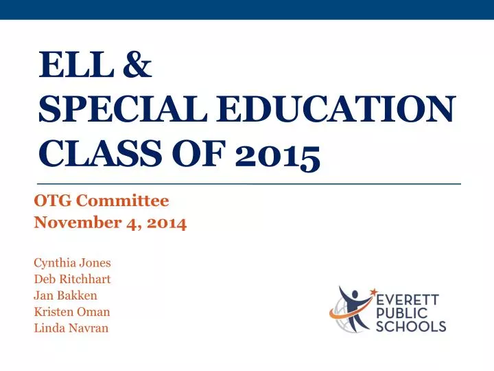 ell special education class of 2015