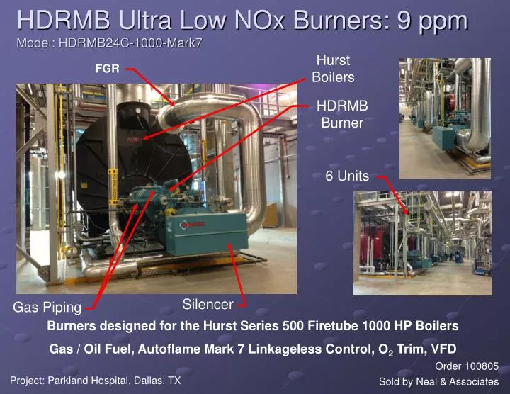 hdrmb ultra low nox burners 9 ppm model hdrmb24c 1000 mark7