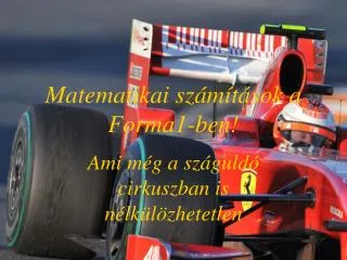 matematikai sz m t sok a forma1 ben