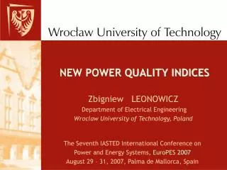 NEW POWER QUALITY INDICES