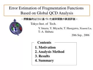 Error Estimation of Fragmentation Functions Based on Global QCD Analysis