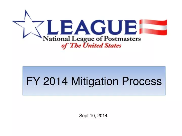 fy 2014 mitigation process