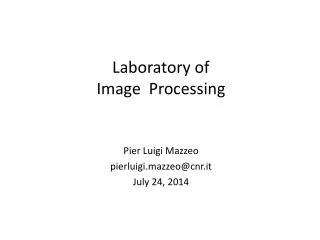 Laboratory of Image Processing