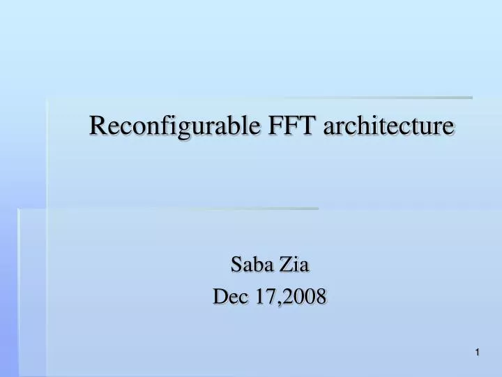 reconfigurable fft architecture