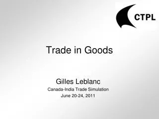 Trade in Goods