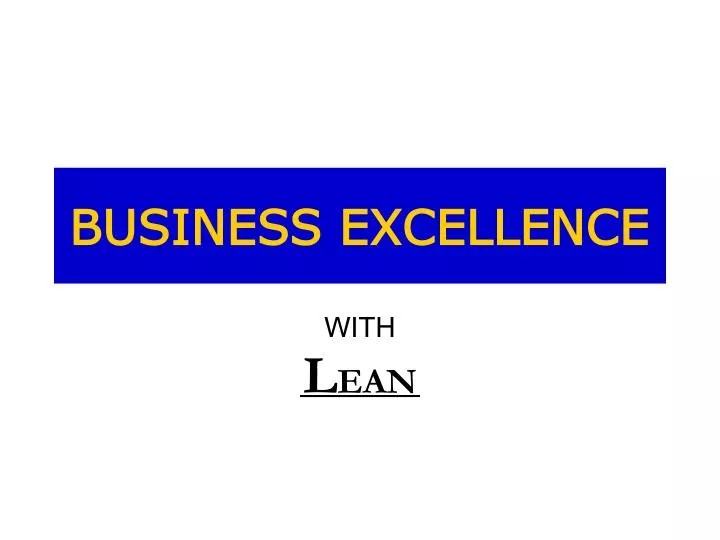 business excellence