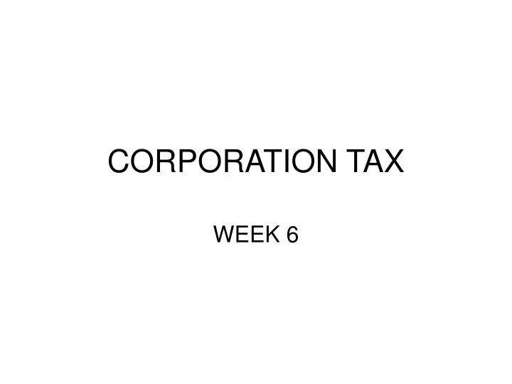 corporation tax