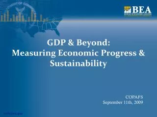 GDP &amp; Beyond: Measuring Economic Progress &amp; Sustainability