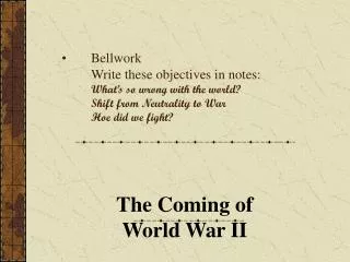 The Coming of World War II