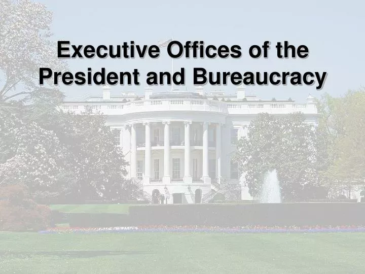 executive offices of the president and bureaucracy