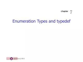 Enumeration Types and typedef