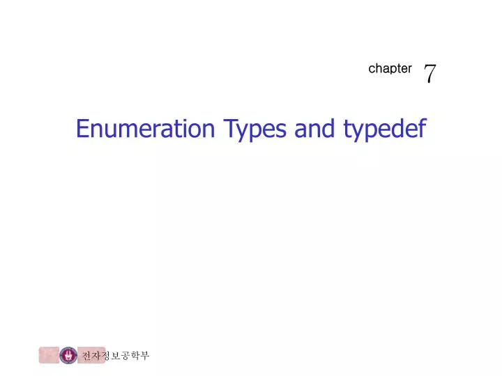 enumeration types and typedef