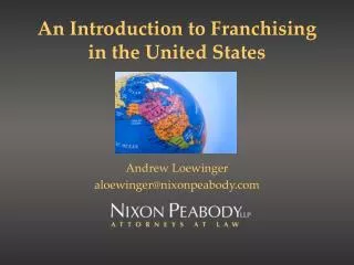An Introduction to Franchising in the United States