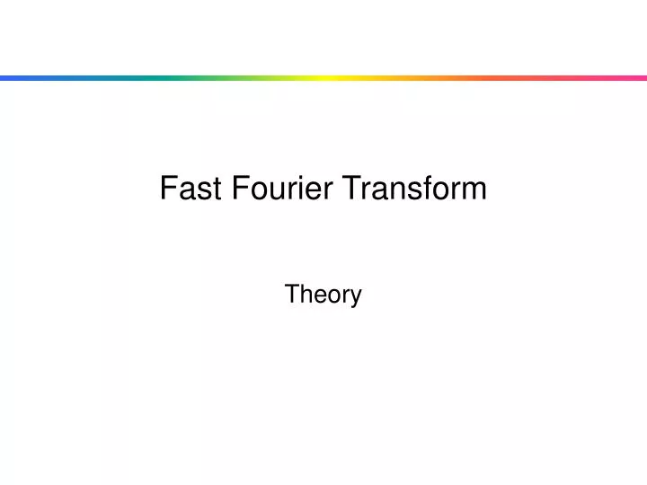 fast fourier transform