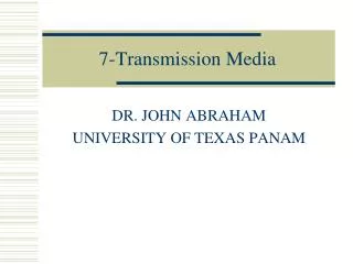 7-Transmission Media