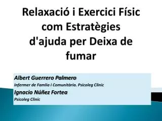 relaxaci i exercici f sic com estrat gies d ajuda per deixa de fumar