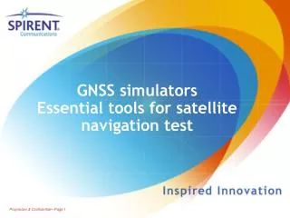 GNSS simulators Essential tools for satellite navigation test