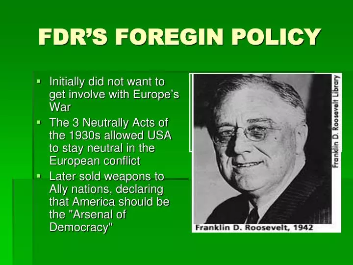 fdr s foregin policy