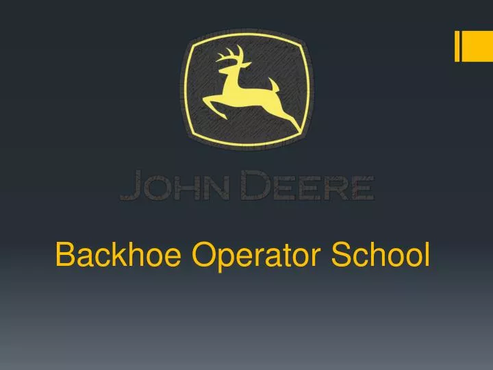 backhoe operator school