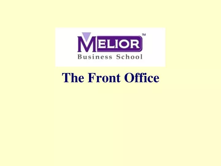 the front office