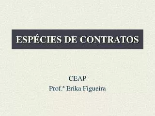 esp cies de contratos