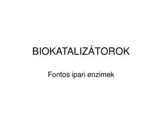 biokataliz torok