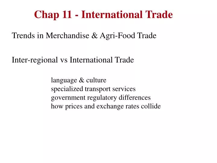 chap 11 international trade