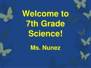 Welcome to 7th Grade Science!