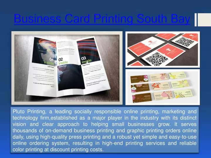 business card printing south bay