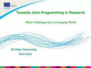 JPI Water Partnership 20.01.2010