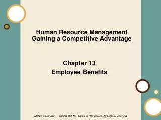 human resource management gaining a competitive advantage
