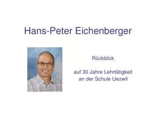 hans peter eichenberger