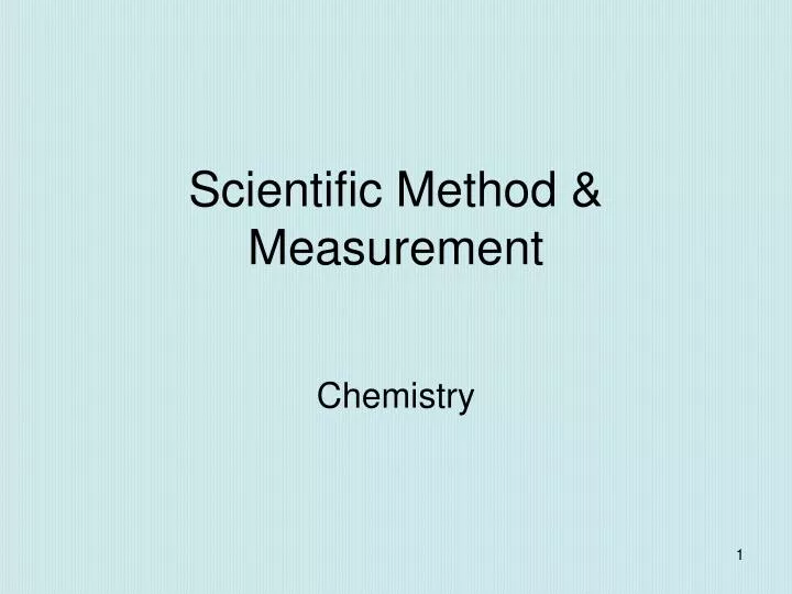 scientific method measurement