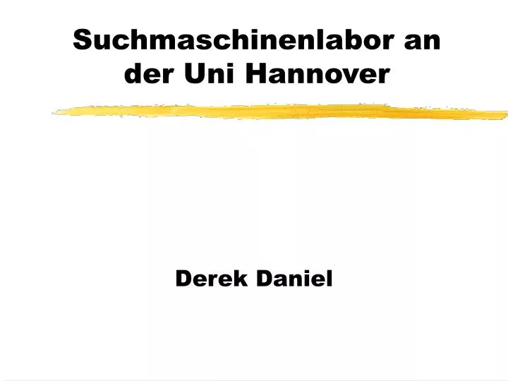 suchmaschinenlabor an der uni hannover