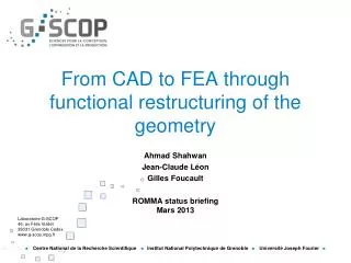 From CAD to FEA through functional restructuring of the geometry