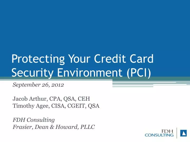protecting your credit card security environment pci