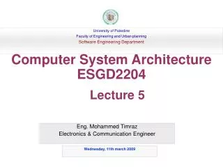 Eng. Mohammed Timraz Electronics &amp; Communication Engineer