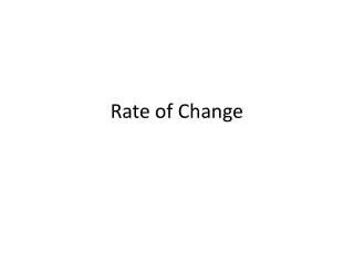 Rate of Change