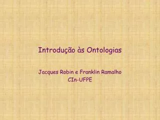 introdu o s ontologias
