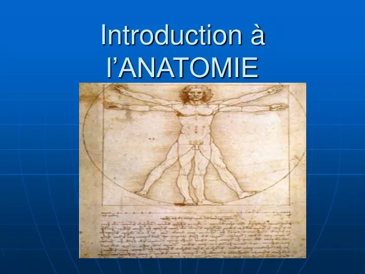introduction l anatomie