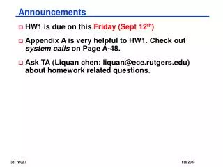 announcements