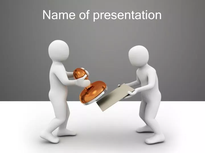 name of presentation