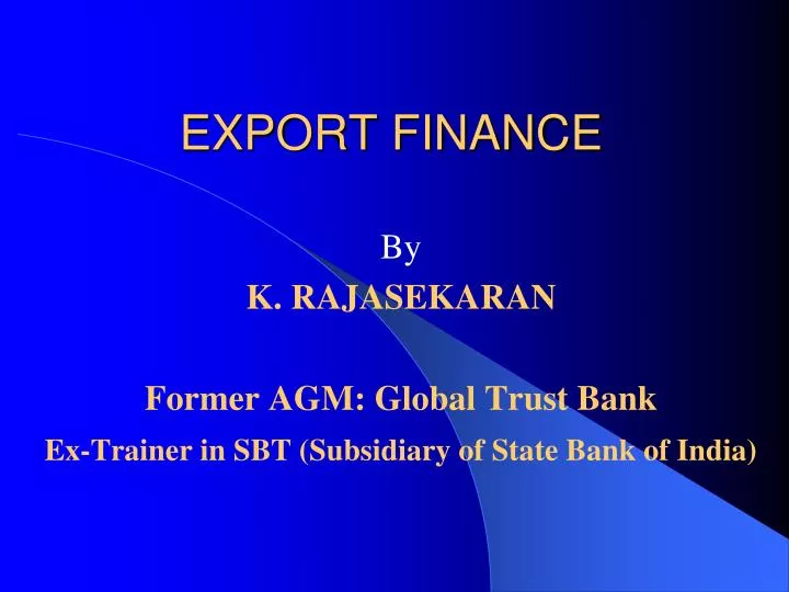 export finance