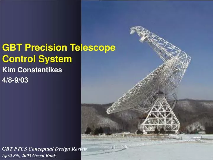 gbt precision telescope control system