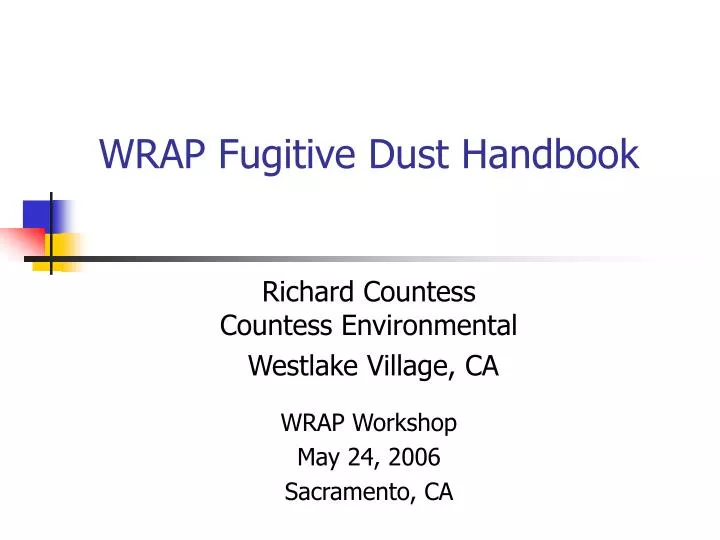 wrap fugitive dust handbook