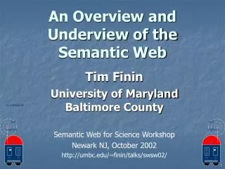 an overview and underview of the semantic web